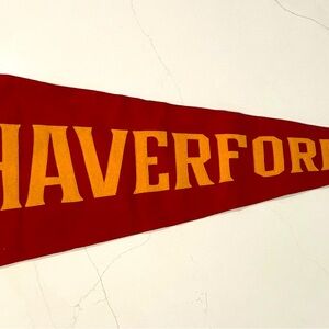 VINTAGE HAVERFORD COLLEGE FELT PENNANT SOUVENIR